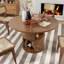 Table de salle à manger 47,2 "pour 4 personnes, table de ferme en bois avec base de rangement en bois à 2 couches-537364596