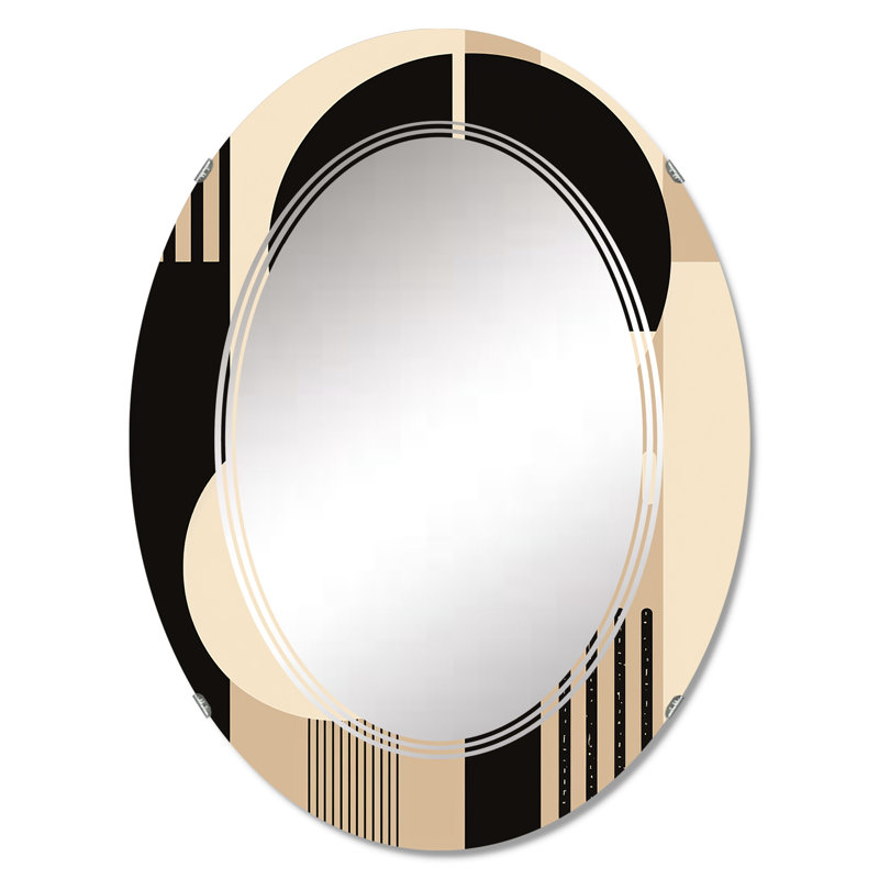Callemia - Miroir mural moderne ovale, 30 po x 20 po