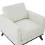 Fauteuil d'appoint Khadeshia en cuir, style moderne du milieu du siècle – Structure en bois de bouleau massif, mousse haute densité et ressorts ensachés, capacité de charge de 136 kg (300 lb), idéal pour le salon, la chambre ou un bureau de direction.-1609913851