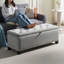 OTTOMAN GRIS DE RANGEMENT LY OTTOMAN SEULEMENT)