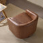 Fauteuil d'appoint pivotant brun Pu