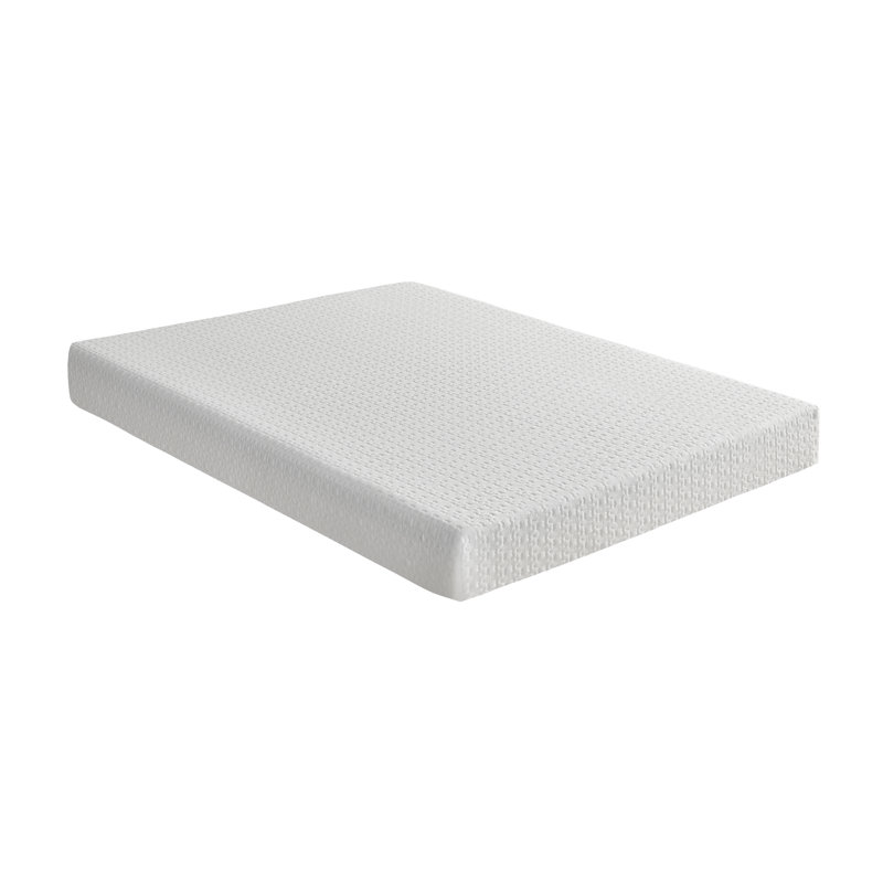 Matelas en mousse viscoélastique imprégnée de gel 6 po avec housse Tencel respirante moderne et contemporaine Koschig