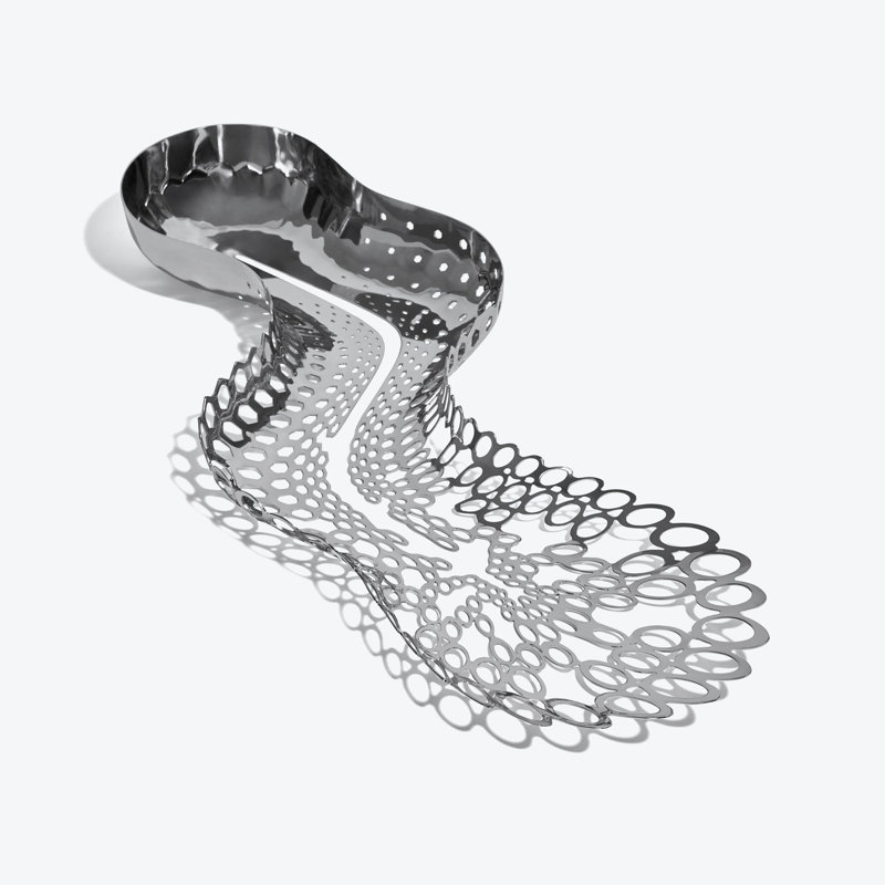 Cell Centerpiece, Black, Silver Stainless Steel