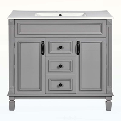 Charmant meuble-lavabo avec rangement abondant et design élégant