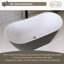 Baignoire de trempage autoportante en acrylique 59 po-112451737