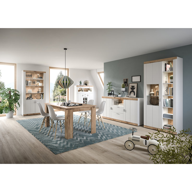 Earlton 117cm Wide 2 Drawer Highboard