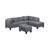 104.5" Upholstered Sofa,Chaise & Ottoman