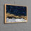 Élégante décoration murale en toile de coton bleu marine et or pour améliorer l'esthétique de la maison