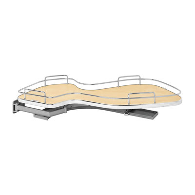 Maple Solid Bottom Single Shelf for 18" Left Opening/Blind Right Corner Cabinets