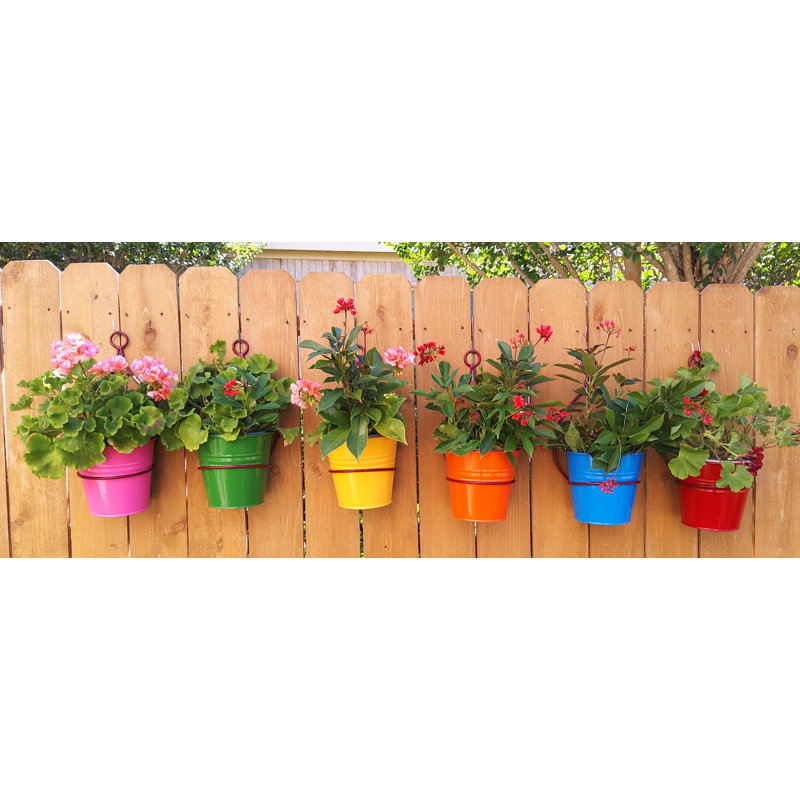 Pot à fleurs en acier galvanisé Ryalson, Multicolore