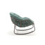 Chaise berçante de patio, kaki, tissée à la main, coussin épais, siège spacieux, idéale pour le porche avant et la structure en acier de la cour arrière
