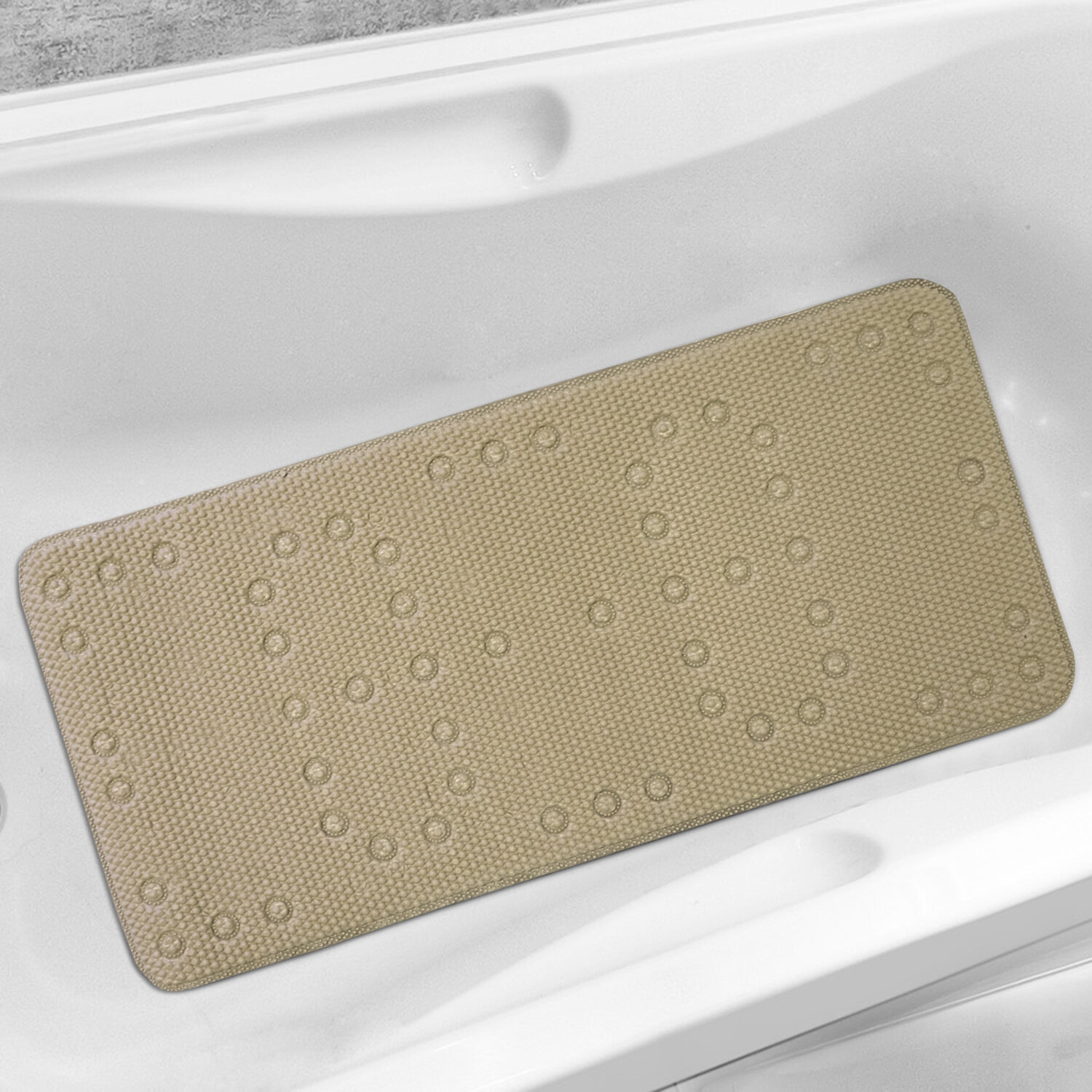 Soft Cushion Waffle Shower Mat Symple Stuff Color: Linen