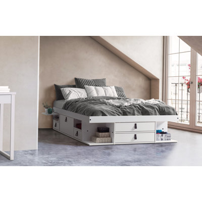 Lit plateforme avec rangement bas Pharr