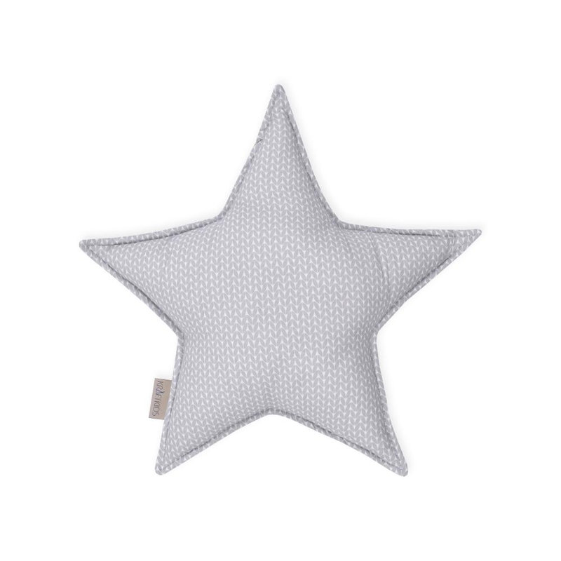 Kleine Blätter Geometric Novelty Cushion, Light Grey