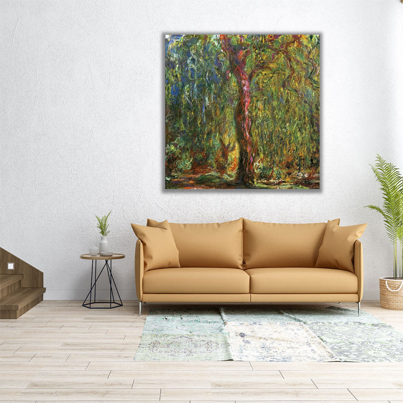 Reproduction d'art sur toile, "Weeping willow", 1919 - 1919, H 12 po x l 12 po