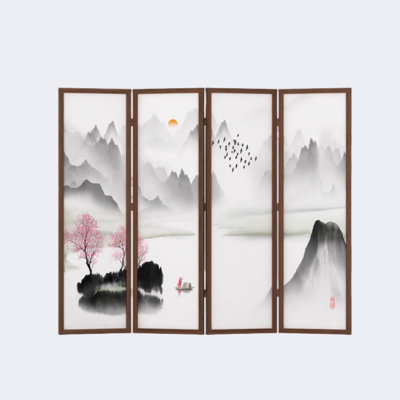 Neo-Chinese Ink Art Screen