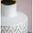 D5.9x7.9" Round White/Gold Vase