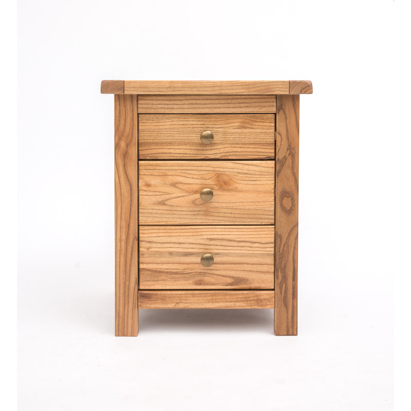 Genesee 45cm W Plywood / Laminate Board Bedside Table, Light Wood