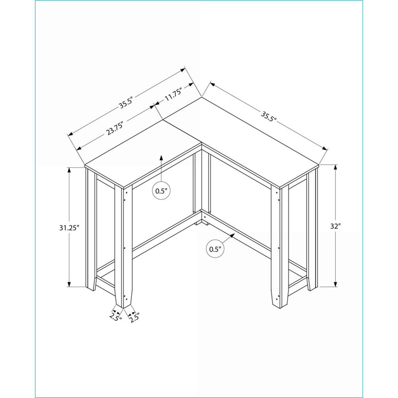 Table basse d'angle en stratifié blanche pour le salon et amp; Chambre à coucher, design contemporain