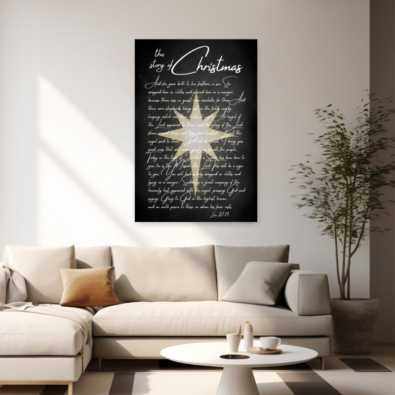 " Storey Of Christmas Rustic Traditional Vintage Winter Wall Art Print " by Arlington Prints, 60" H x 40" W