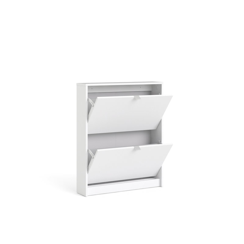 Aula 6 Pair Shoe Storage Cabinet, White