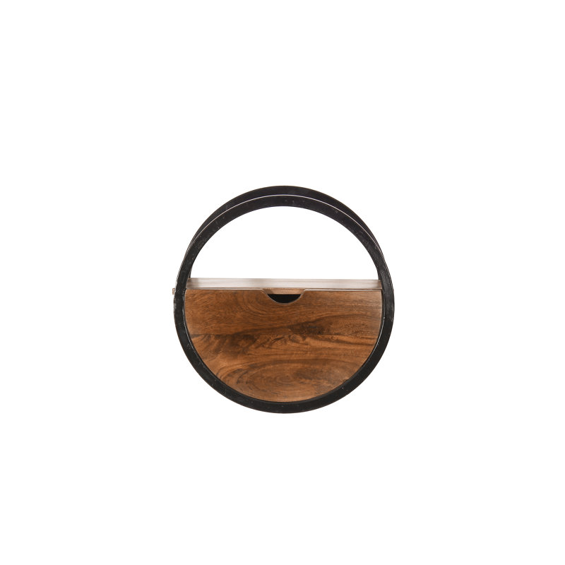 Circle, 40cm H x 40cm W x 20cm D, Walnut