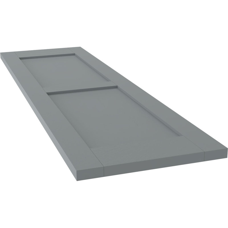 Americraft Two Equal Flat Panel Shutters (Per Pair), 12", Ocean Swell, 48"