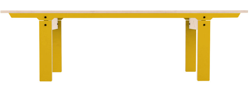 Giedi Upholstered Bench, Canary Yellow, Medium