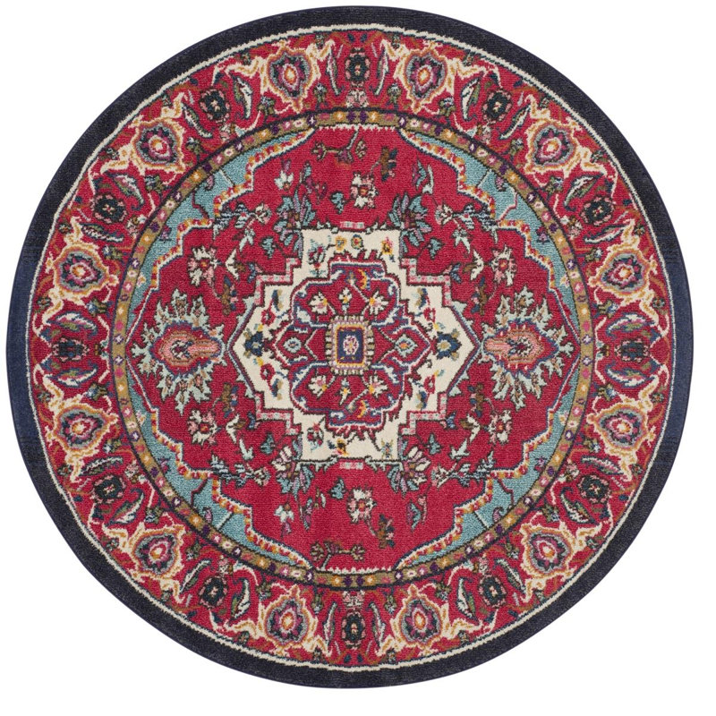 Blanken Oriental Area Rug, Round 201 cm