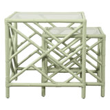 Chippendale Glass Nesting End Table