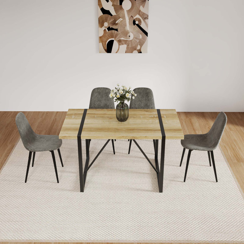 Ensemble de 4 chaises de salle à manger avec siège rembourré