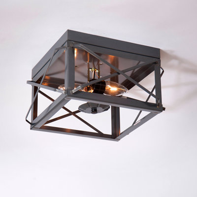 Plafonnier encastré carré en cage 10,25 po 2 lumières Mackey