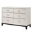 1pc Contemporary 6-Drawer Dresser White Finish Wooden Bedroom Furniture