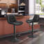 Swivel Upholstered Adjustable Height Counter Stool with Metal Frame-653877230-663450215