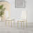 Morgan Hatched Faux Leather Sleek Metal Leg Luxury Dining Chairs-980232195-980232198