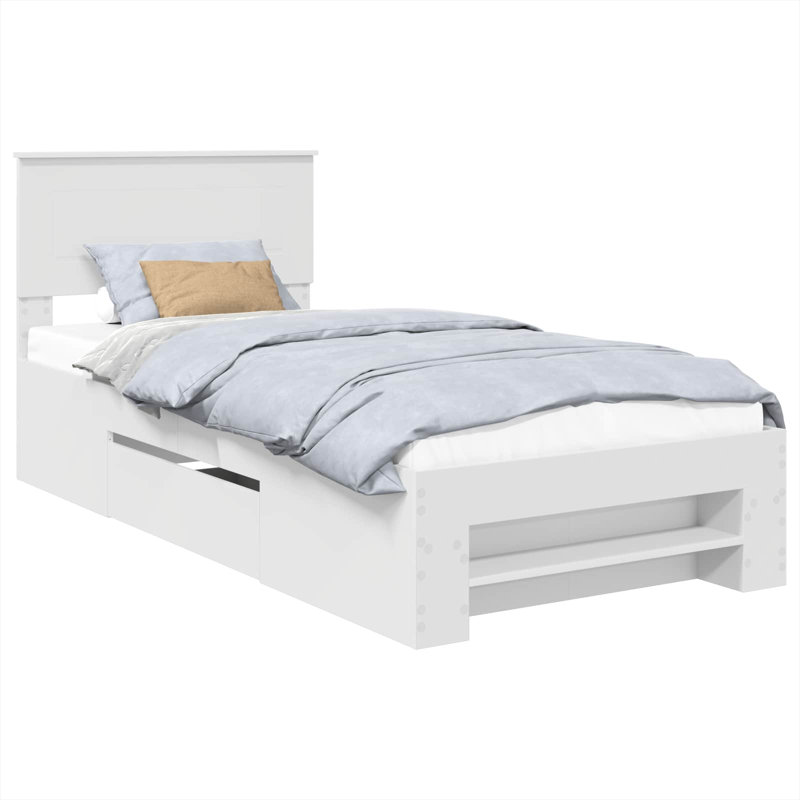Bed Frame, Small Single (2'6), White