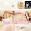 Lit plateforme avec tiroirs de rangement, structure de lit en bois massif avec garde-corps, petite tablette et crochets-109183409-109183412