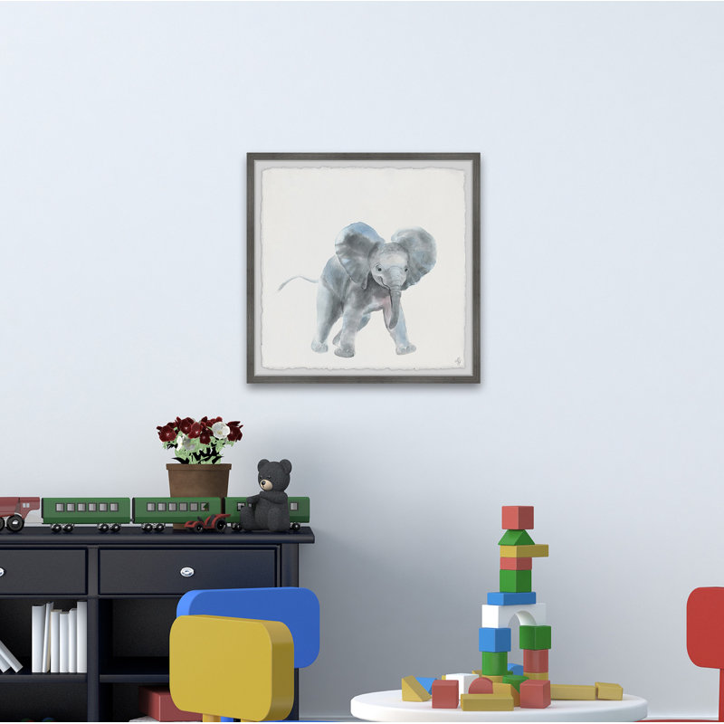 Keppler Playful Elephant, reproduction encadrée, H 12 po x l 12 po x P 1,5 po