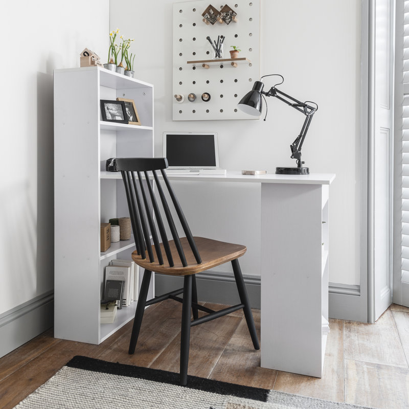 Glenhaven Solid Wood Base Computer Desk, White