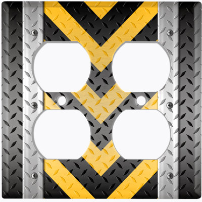 Patterned 2 - Gang Toggle Light Switch Standard Wall Plate