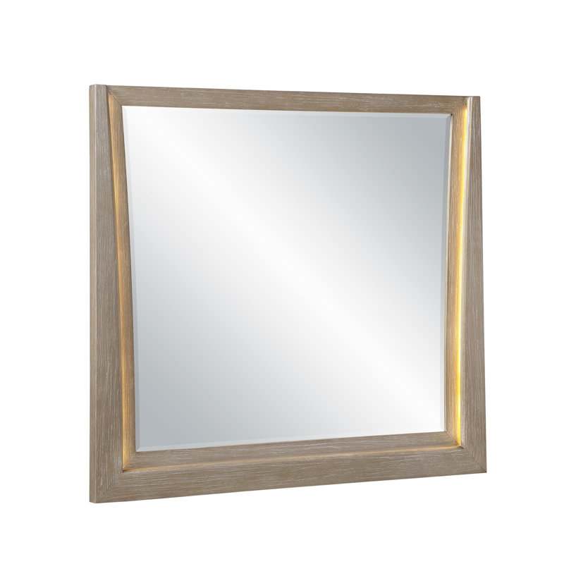 Ensemble de miroir de commode contemporain à lumière DEL
