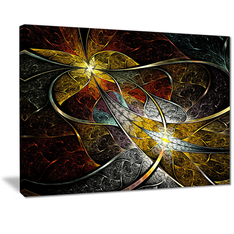 « symmetrical fractal fleur », reproduction d’impression sur toile, H 20 po x l 20 po x P 1 po