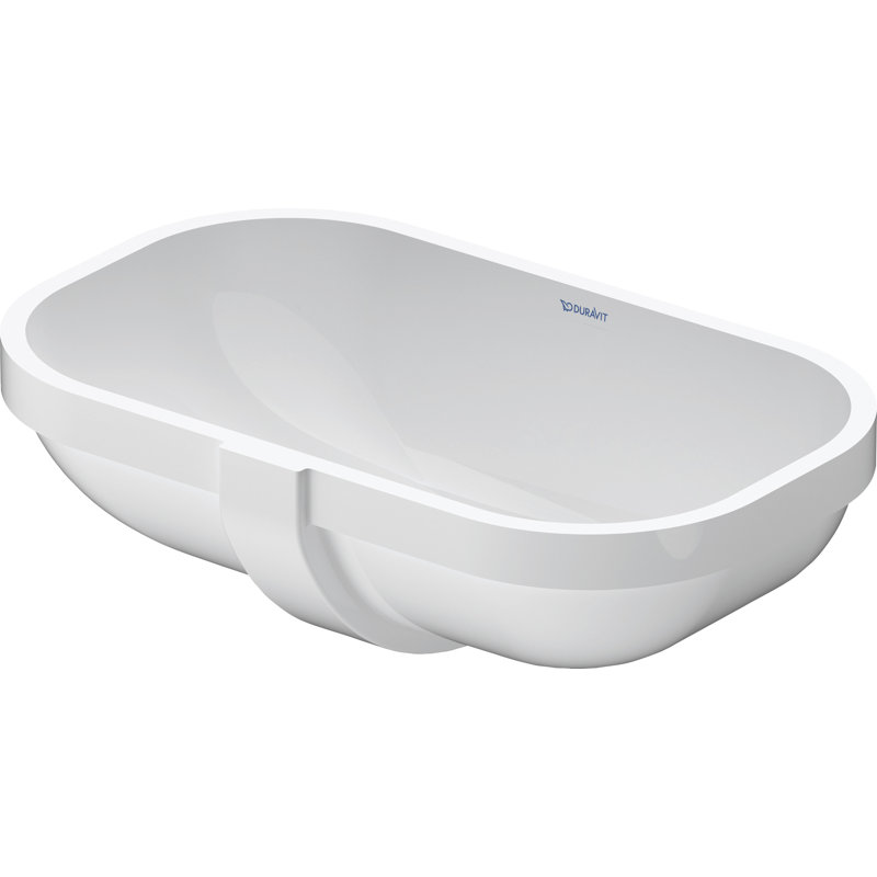 Lavabo de salle de bain ovale encastré en métal avec trop-plein D-Code