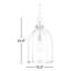 Eldridge 1 Light Pendant - Dome-405975354