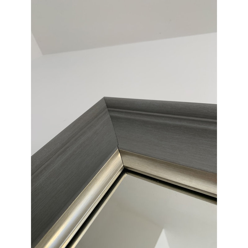 Panos Rectangle Mirror, 91.2cm x 65.8cm, Silver Black