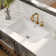 DeerValley 24" x 16" White Ceramic Rectangular Undermount Bathroom Sink with Flat Overflow