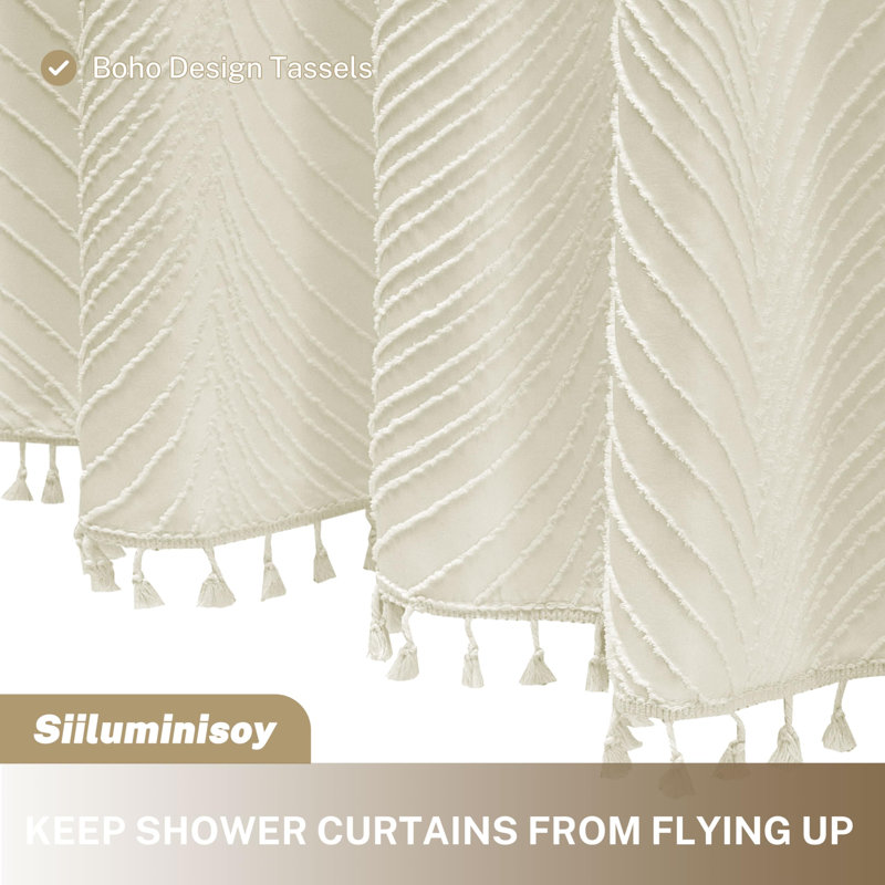 Fabric Shower Curtain, Beige