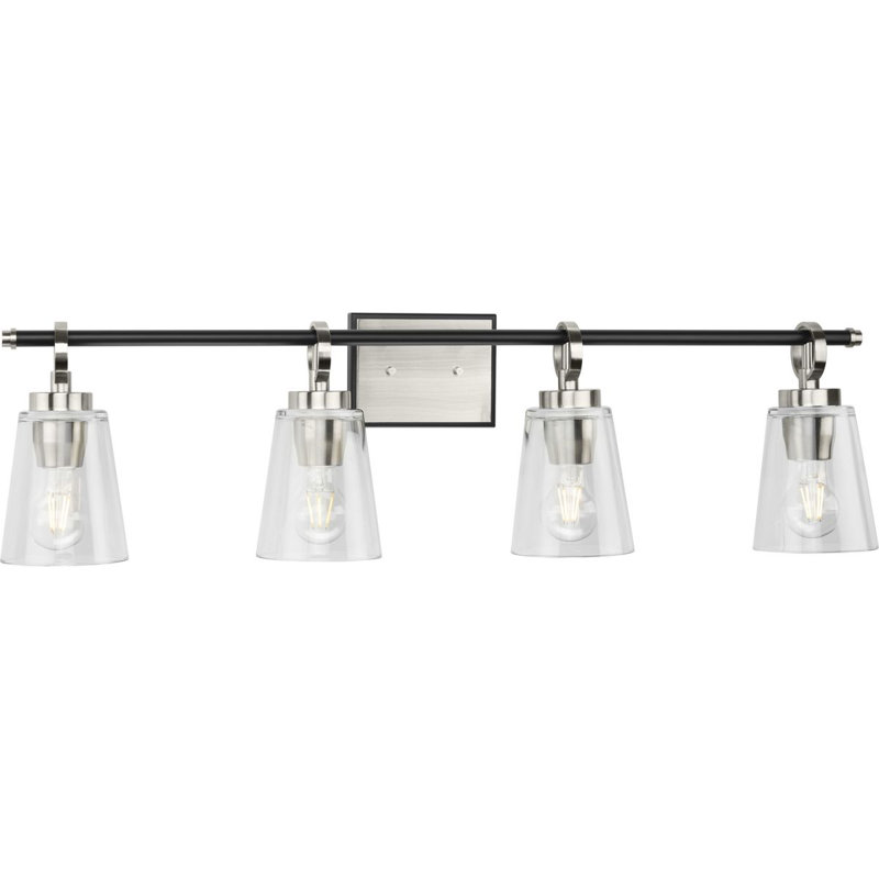 Éclairage pour meuble-lavabo à intensité variable Cassell, Nickel brossé, 4