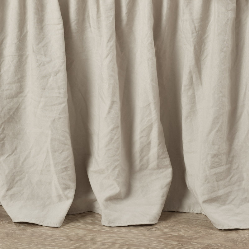Ruffled Wrap Around Bed Skirt, King, Neutral