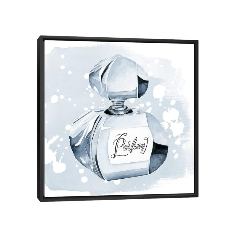 " Parfum III " by Grace Popp, 37" H x 37" W x 1.5" D, Black Floater Framed Canvas, No Mat